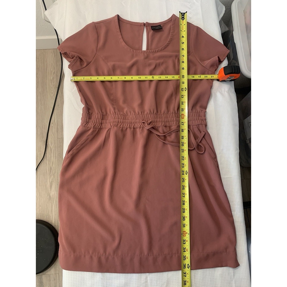 (F-186)32° Cool Women’s Pink Dress Size L Short Sleeve Drawstring Waist Pockets - Picture 8 of 8